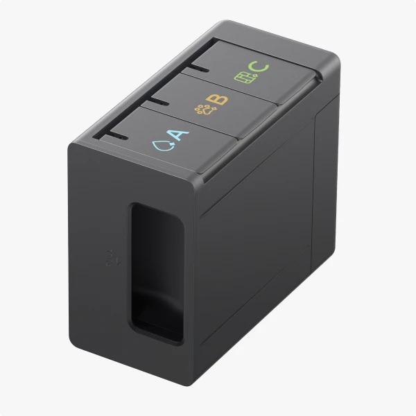 Módulo dispensador automático de solución de limpieza - Compartimento para tres soluciones (preinstalado)
x1