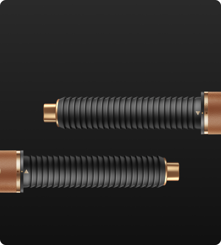 Dreame AirStyle Pro 2 Marrón incluye dos barriles rizadores automáticos de 32mm para crear rizos simétricos duraderos.