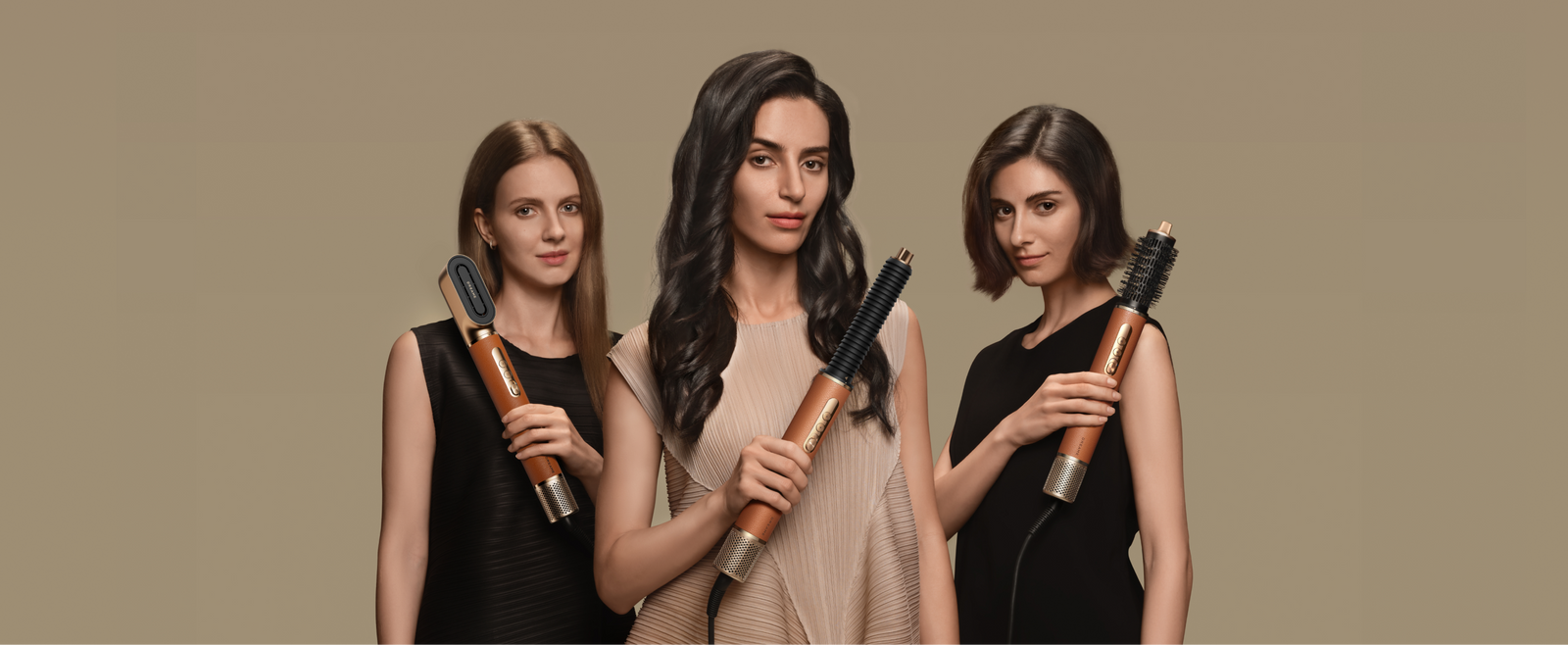 Dreame AirStyle Pro 2 Marrón ofrece combinaciones de peinado versátiles para personalizar tu look con resultados profesionales.