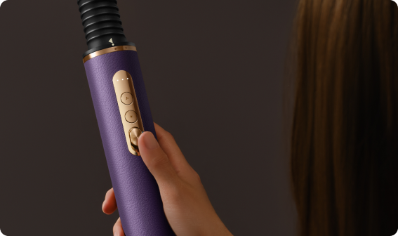 El botón de aire frío Dreame AirStyle Pro 2 Morado fija los rizos y peinados para un acabado impecable y duradero.
