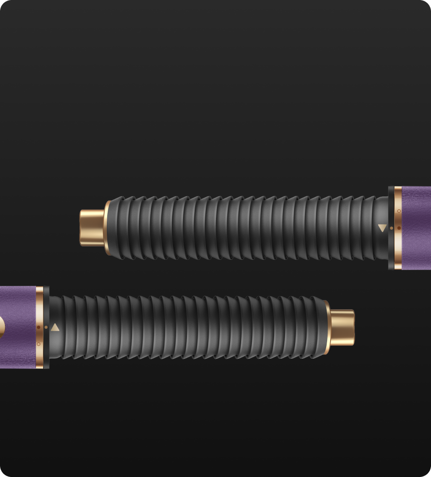 Dreame AirStyle Pro 2 Morado incluye dos barriles rizadores automáticos de 32mm para crear rizos simétricos duraderos.