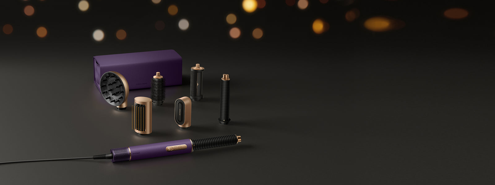 El diseño ergonómico del mango Dreame AirStyle Pro 2 Morado ofrece comodidad y control para resultados profesionales.