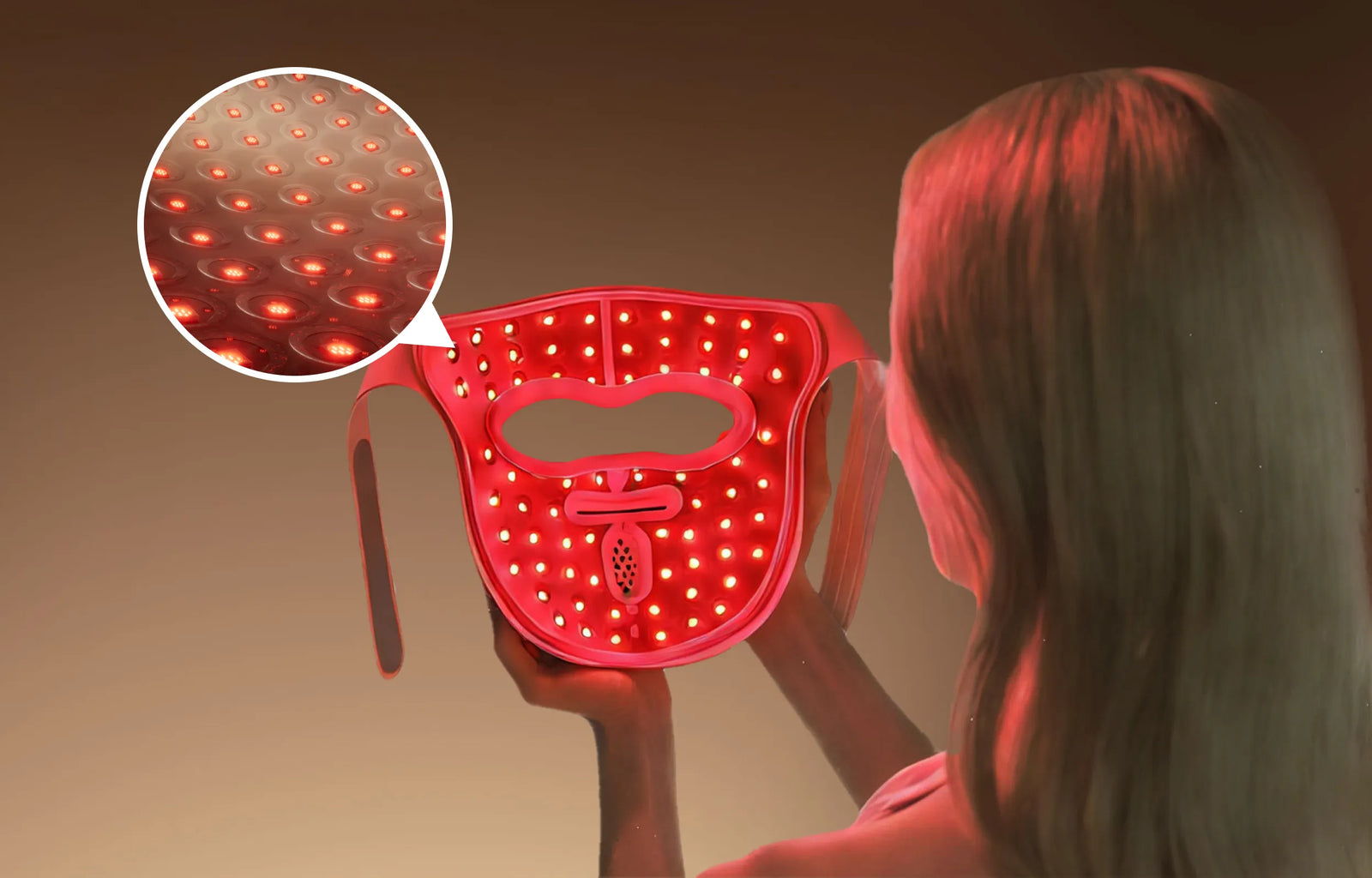 Dreame Chrona máscara fotónica antienvejecimiento – 280 LED de alta energía forman una matriz de luz precisa para resultados medibles.