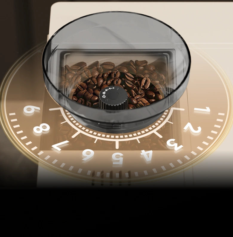 9 niveles de molienda con <br class="coffeemas_c-pc-hide">dosificación precisa*