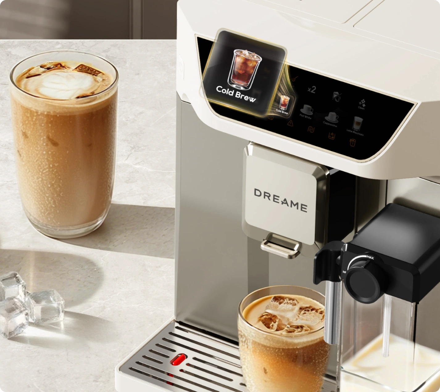 Infusión de café en frío pulsando un botón