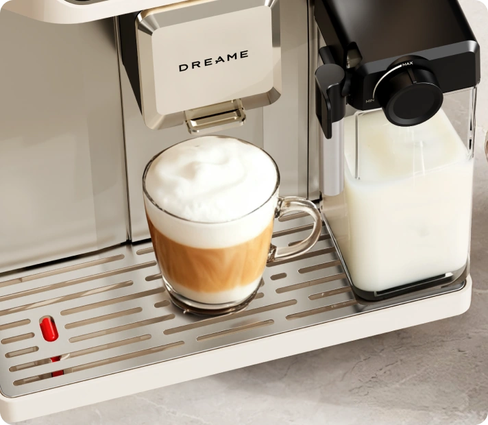 Espuma de leche densa <br class="coffeemas_c-pc-hide">y sedosa pulsando <br class="coffeemas_c-small-hide"><br class="coffeemas_c-pc-hide">un botón