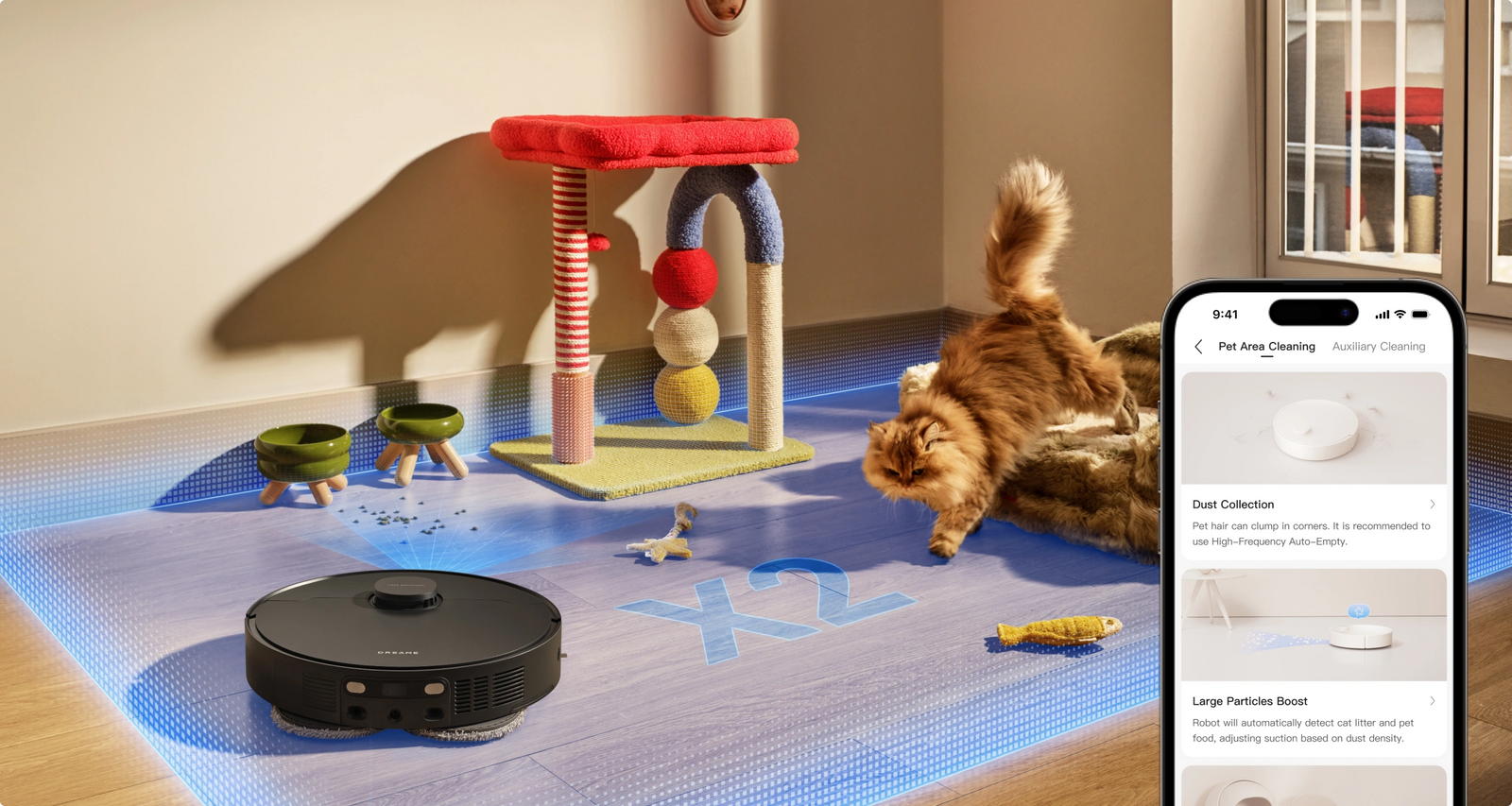 Personalización de la limpieza de zonas <br>de mascotas