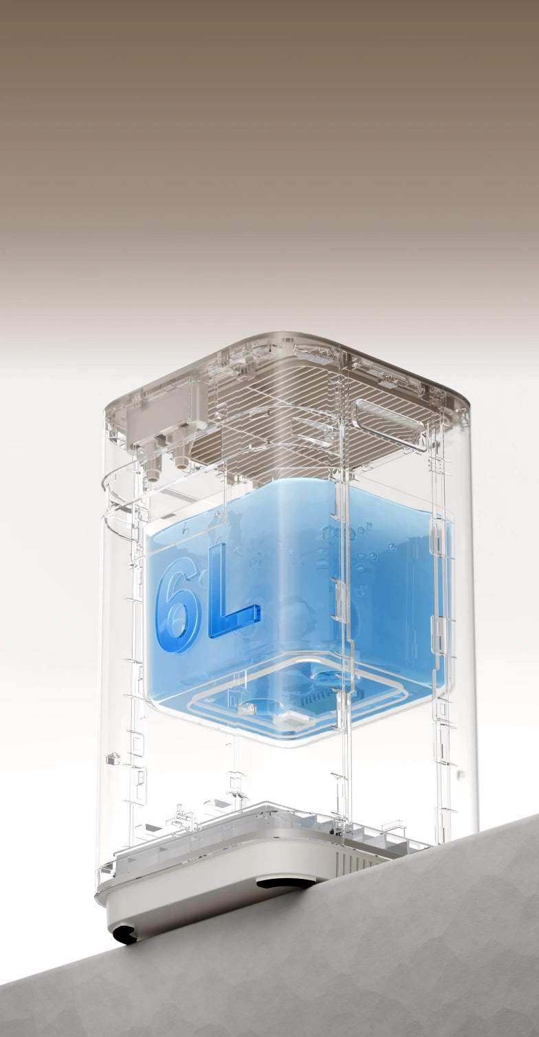 Gran capacidad de agua: 6L