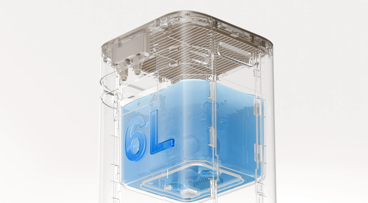 Gran capacidad de agua: 6L