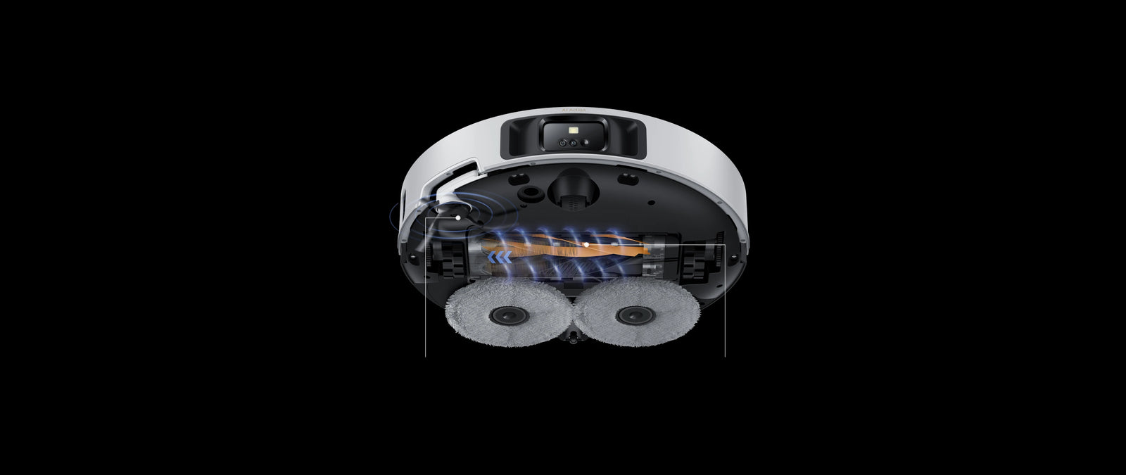 Robot aspirador Dreame Matrix10 Pro, 0 % de enredos en el cepillo lateral y el DuoBrush para una limpieza continua sin interrupciones.