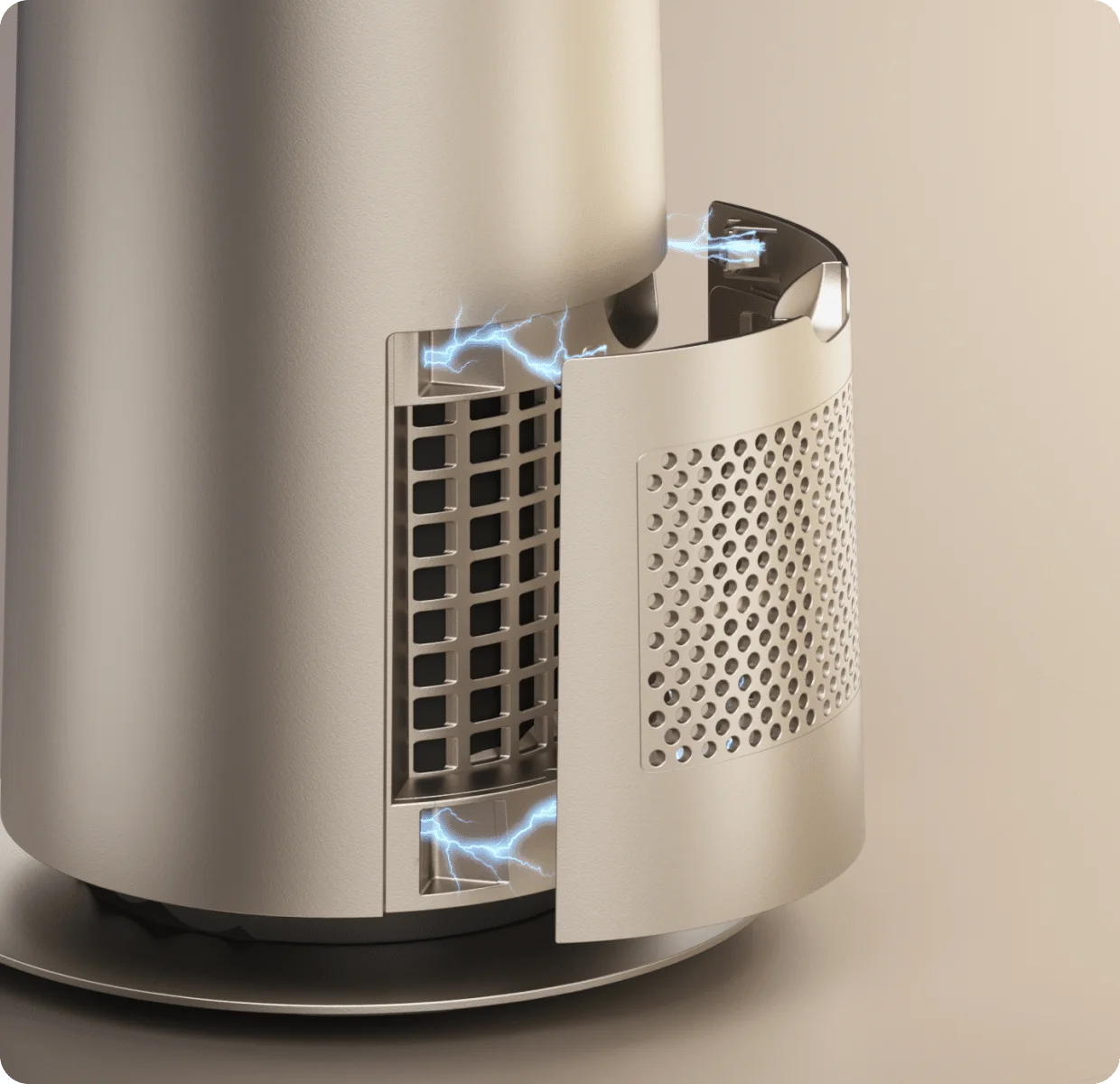 Los sensores ópticos de alta sensibilidad del Dreame MF10 Ventilador sin aspas mantienen las dos alas perfectamente sincronizadas para un flujo estable y continuo.
