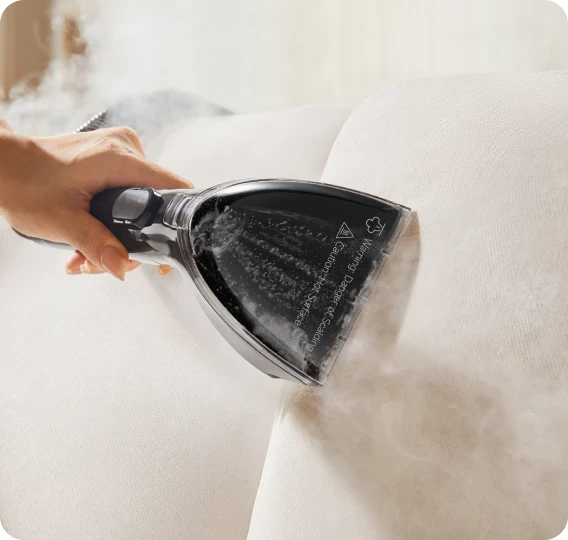 Dreame N20 Steam Negro usa una pantalla táctil para controlar los modos al instante para una limpieza más fresca y fácil.