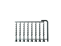 8 tornillos, 1 llave hexagonal