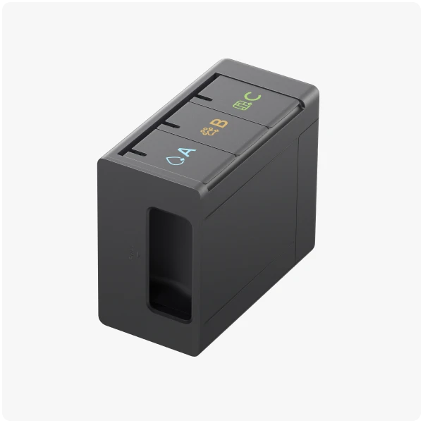 1 módulo dispensador automático de solución de limpieza: tres compartimentos (preinstalado)	