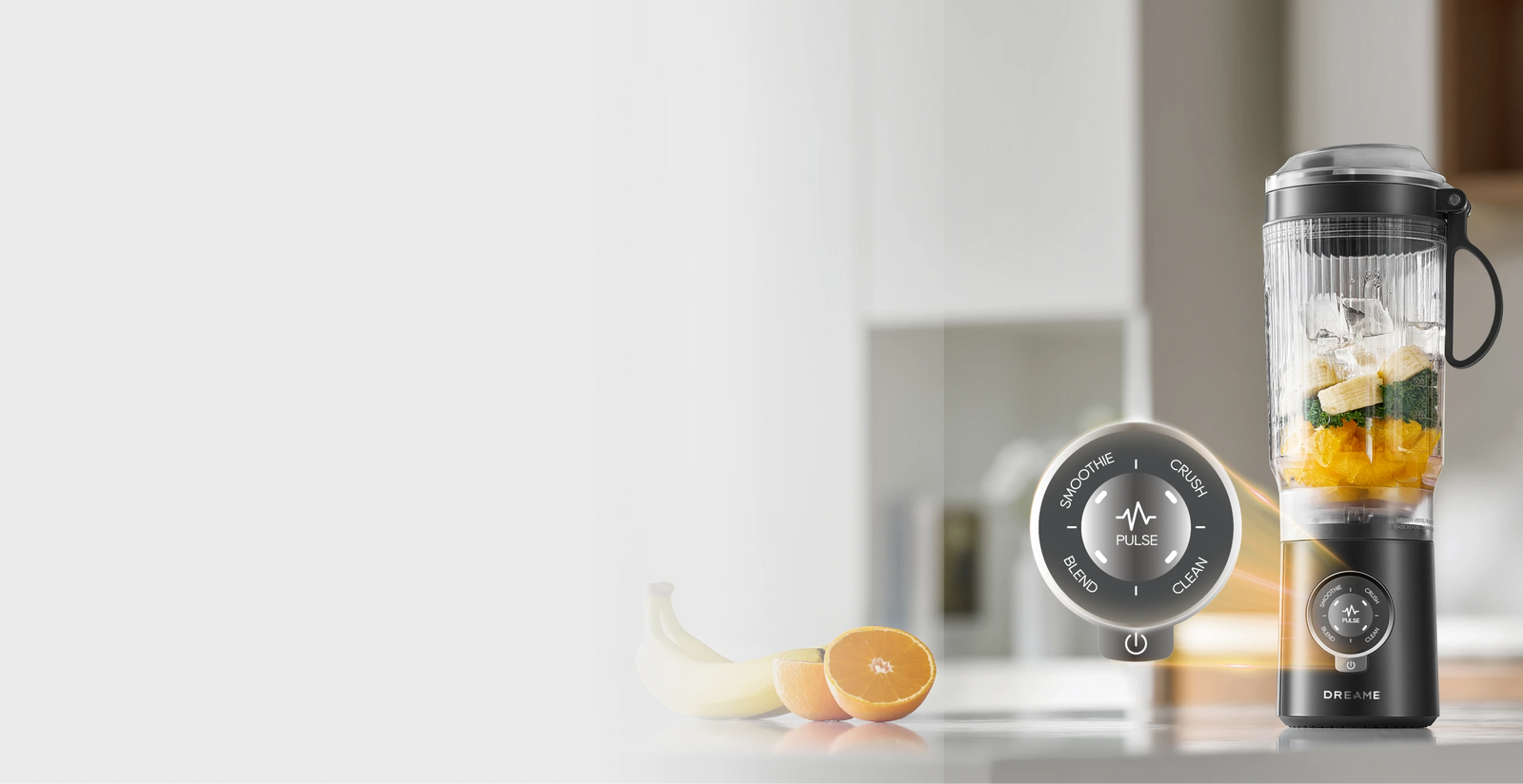 Panel de control intuitivo Dreame Portable Blender con 5 programas automáticos fáciles de usar