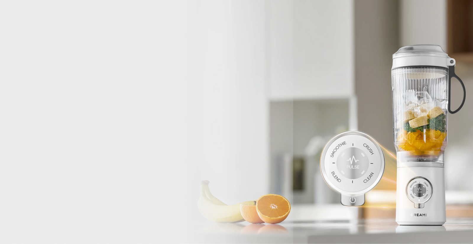 Panel de control intuitivo Dreame Portable Blender con 5 programas automáticos fáciles de usar