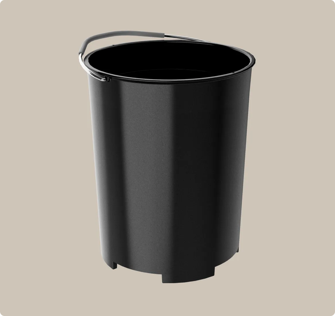 El recipiente seco vacío del Dreame SF25 WiFi ofrece una capacidad de 2,5 L en un formato compacto.