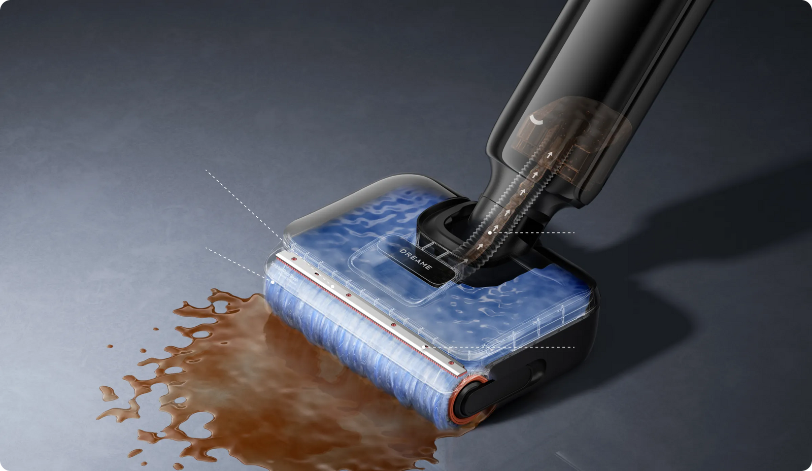 Dreame T12 Pro protege los suelos de las marcas de agua para un resultado de limpieza casi sin marcas