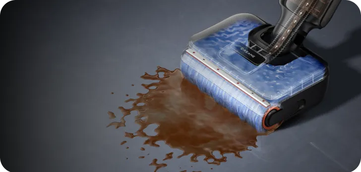 Dreame T12 Pro asegura un fregado limpio mediante el sistema de limpieza con agua fresca