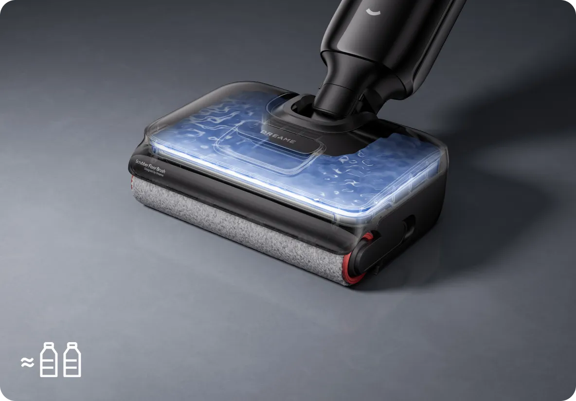 Dreame T12 Pro limpia con enjuague de agua limpia, cepillo 480 RPM, raspadores dobles y succión 25 kPa