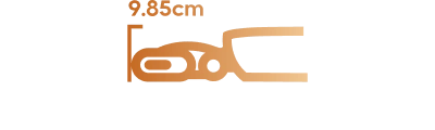 Alcance superbajo de 9,85 cm