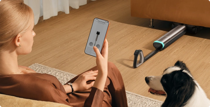Control a distancia con la app: sin agacharse