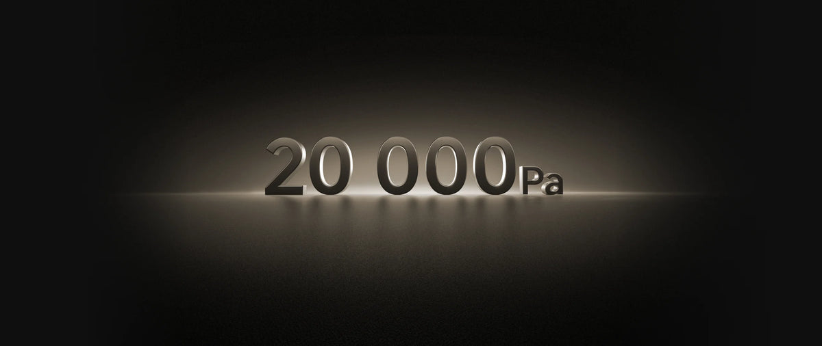 Potencia de aspiración de 20 000 Pa con tecnología turbo