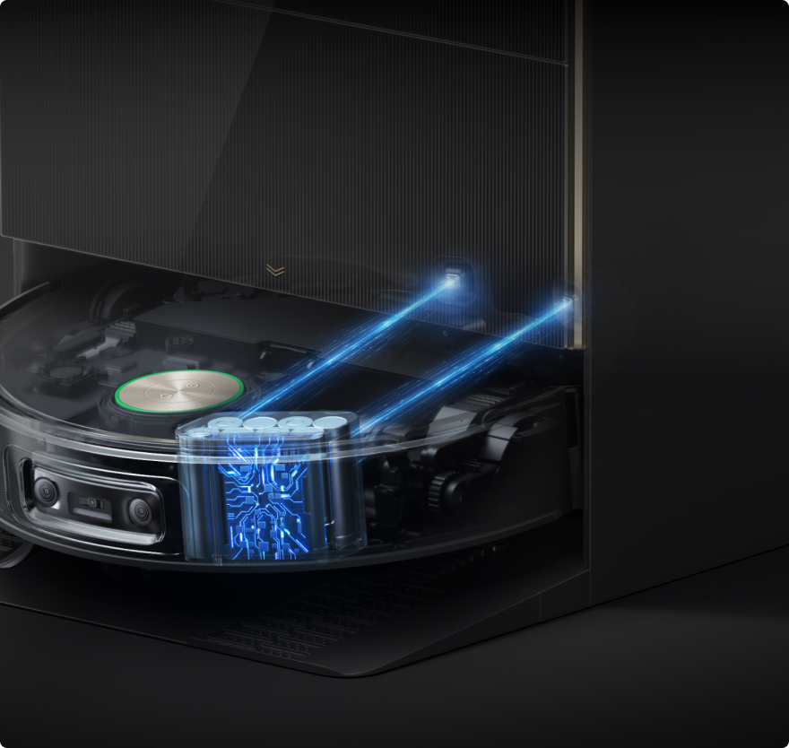 Dreame X60 Pro Ultra Complete con PowerMaster Core Tech para rendimiento ininterrumpido y operación de limpieza inteligente.