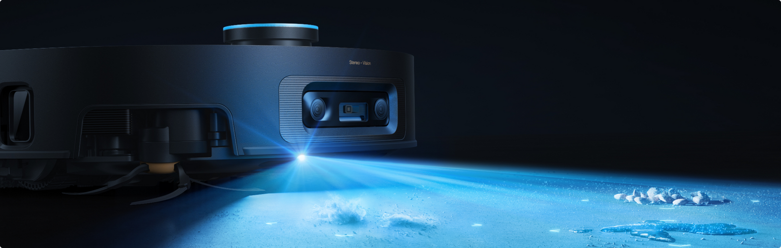 Dreame X60 Pro Ultra Complete con AI OmniSight System 3.0 revela suciedad oculta para una limpieza profunda impecable.