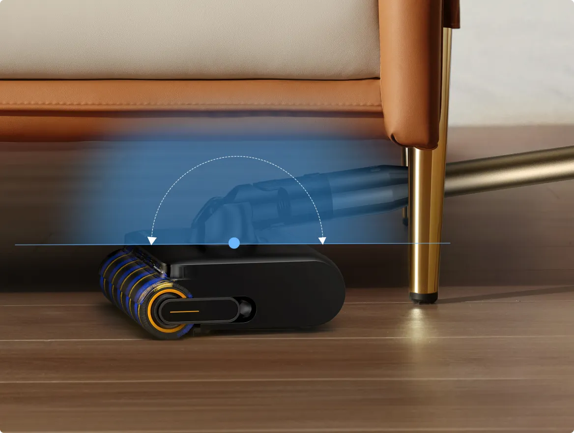 Dreame Z30 Pro Aqua-A Aspirador fregona con cabezal de cepillo giratorio de 180 grados para limpiar esquinas y rincones difíciles.